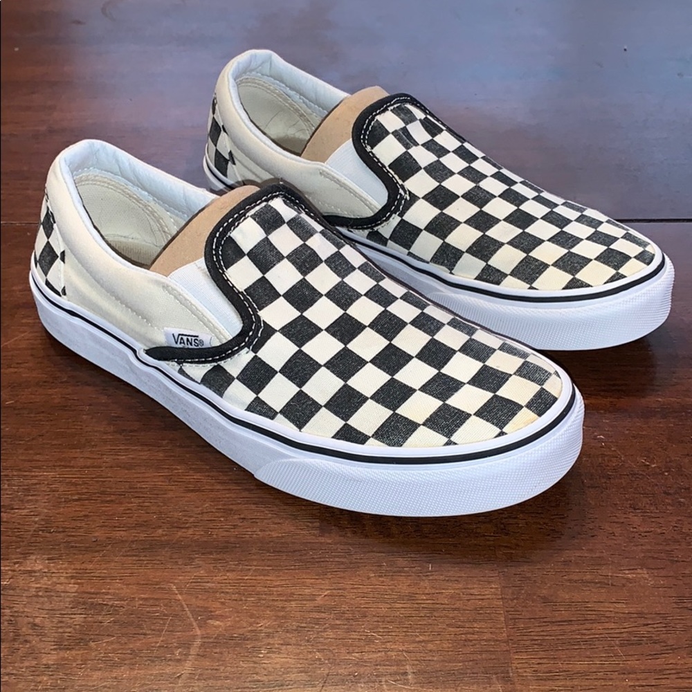 Vans Checkerboard Slip on Skate Shoe Black/Off Wht
